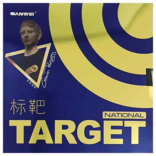 SANWEI Target (National) Pips-in Table Tennis Rubber (Blue Sponge) (Black)