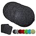 heimtexland ® Sitzkissen Set Filz Stuhlkissen Stuhlauflage Filzkissen Stuhl Polster Kissen Typ631 Anthrazit 35 cm Rund 4 Stück