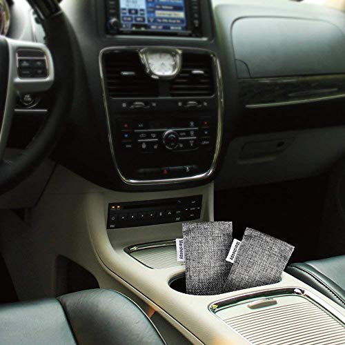 Marsheepy 8 Pack Activated Bamboo Charcoal Air Purifying Bags, Activated Charcoal Odor Absorber, Odor Eliminator for Car, Pet, Closet, Bathroom (75g per Pack)