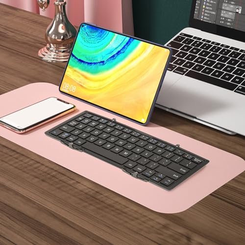 Goshyda Faltbare Bluetooth-Tastatur, Tragbare Kabellose Tastatur, Reisetastatur, Dreifach Faltbare BT-Tastatur, für IOS, Android, Windows, für Mobiltelefone, Kabellose Externe Laptops – Bild 4