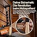 manueller Holzspalter [Magnetische Klingensicherung] Brennholz & Anzündholz-Spalter - Sicherer, wandmontierter Splitter mit ergonomischem Griff zum mühelosen Holz Spalten | Feuerholz & Anmachholz