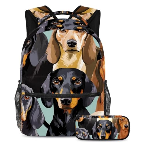 Sac à dos motif teckel pour garder vos essentiels en un seul endroit et organiser vos cours