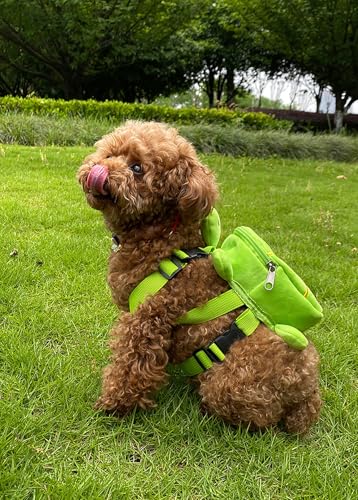 Dog Backpack Harness with Leash, Adjustable Dog Harness Backpack for Small Dogs, Cute Turtles Shape Bag Pet Carrier Backpacks for Hiking Training and Daily Walking - Image 4