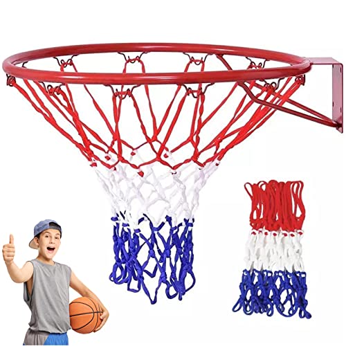 Red de Baloncesto,2 Piezas Red para Canasta de Baloncesto,Red de Baloncesto de Repuesto,para Uso de reemplazo en Interiores o Exteriores