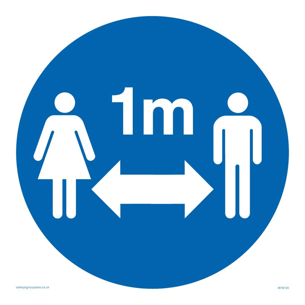 Social Distance 1m symbol