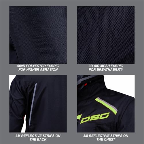 Image of DSG ADV Riding Jacket (Colour - Black Yellow Fluo) (Size-Small)