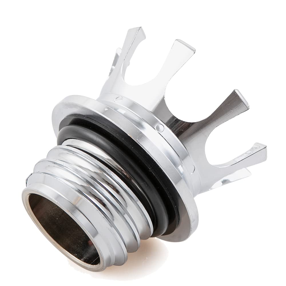 Tapa de tanque de combustible de motocicleta CNC con corona de aceite para Sportster XL1200 883 48 Softail Dyna FXD FLST Road King 1996-2021 Plata