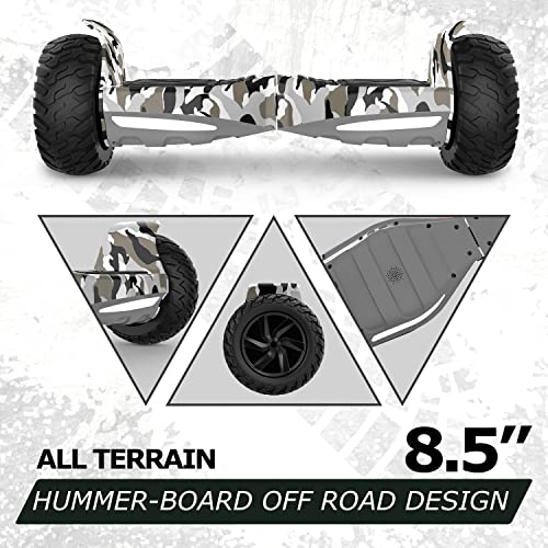 GeekMe Elektrische scooter All Terrain zelfbalancerende scooter, met krachtige led-motorverlichting, bluetooth-app voor… - Afbeelding 3