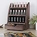 LIANTRAL Essential Oils Storage Rack, Essential Oil Holder, Wooden Nail Polish Display Holder Organizer- 45 Slots for 10/15/20/30ml Bottles (Espresso)