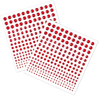 GODLOVEM 450 Pieces Rhinestone Stickers Self Adhesive Crystal Diamond Sticker for DIY Crafts Body Nails Decoration, 2 Sheets, Black(5 Sizes)