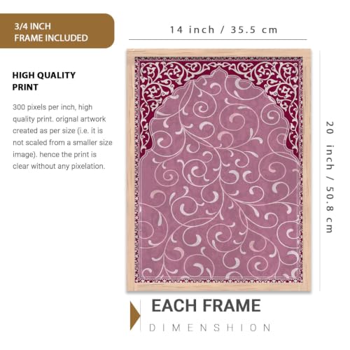 Image of kotart Premium Digital Madhubani Art Paintings with Frame for Home Decor - Framed Wall Painting Living Room Bedroom Office - Decoration - (Pack of 6 Multicolor) (14X20 Inch, B)