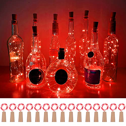 SmilingTown Wine Bottle Cork Lights 15Pack 10 LED 40 Inches
