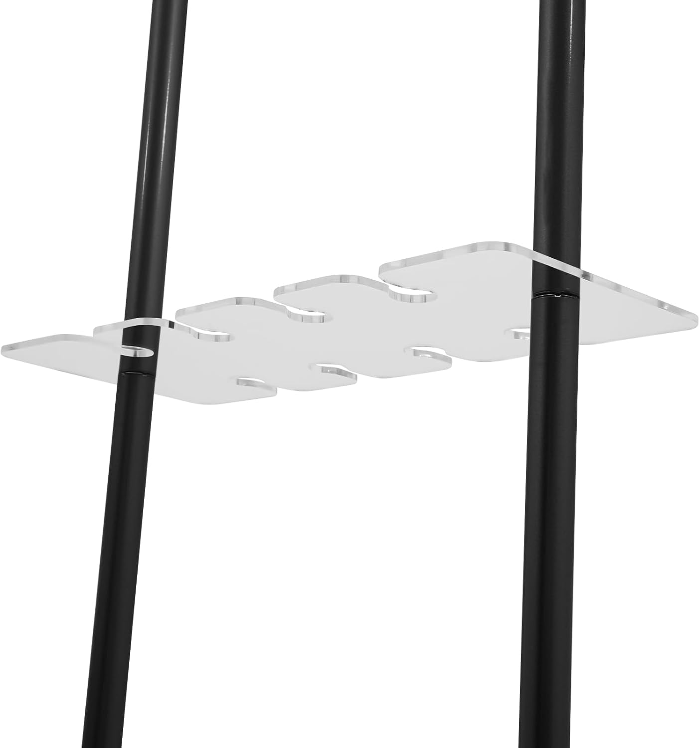 Champagne Glass Holder, 4 Tiers Champagne Rack 32 Champagne Glass Stemware Rack 44.09 Lbs Capacity Wine Glasses Stand Acrylic Champagne Wall Stand for Wedding, Birthday, Party, Bars