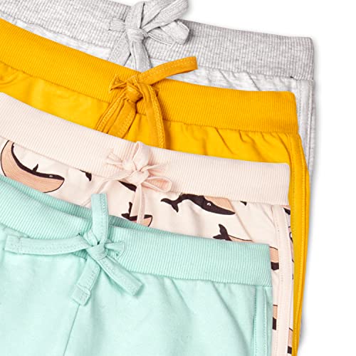 Image of Real Basics Premium Cotton Shorts for Girls - Regular Fit Printed Girl Shorts (Pack of 4)