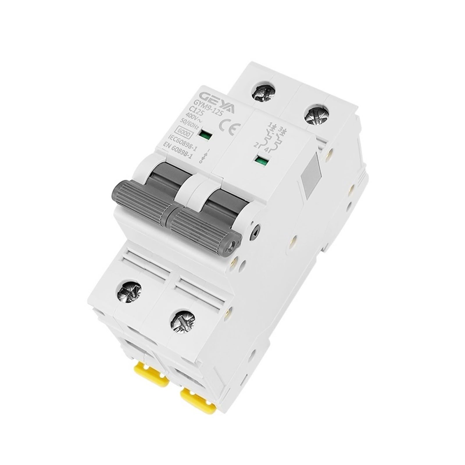Disjoncteur 2P 125A Courbe C avec pouvoir de coupure 6KA haute performance