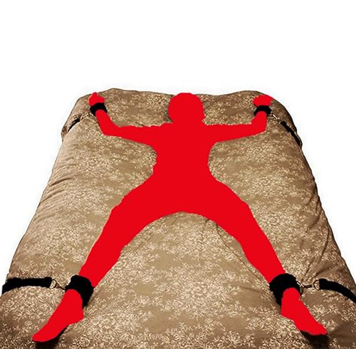 Sex Resistance Bands Women Sex Blindfold and Handcuffs Behind Back Arm Binder Restraint Sex Ties for Ankles and Wrists Bandage Bed Restraint Sex Toys Hand Leg Cuffs Ankle Wrist Bed Restraints Sweater