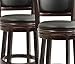 Boraam Augusta Bar Height Swivel Stool, 29-Inch, Cappuccino, 2-Pack