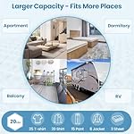 Nictemaw Portable Washing Machine, 20Lbs Capacity Portable Washer with Drain Pump, 4 Wash Programs 4 Water Levels 3 Water Temperatures, 2.8 Cu.ft Compact Washer Machine for Apartment, Dorm, Rvs - Image 5