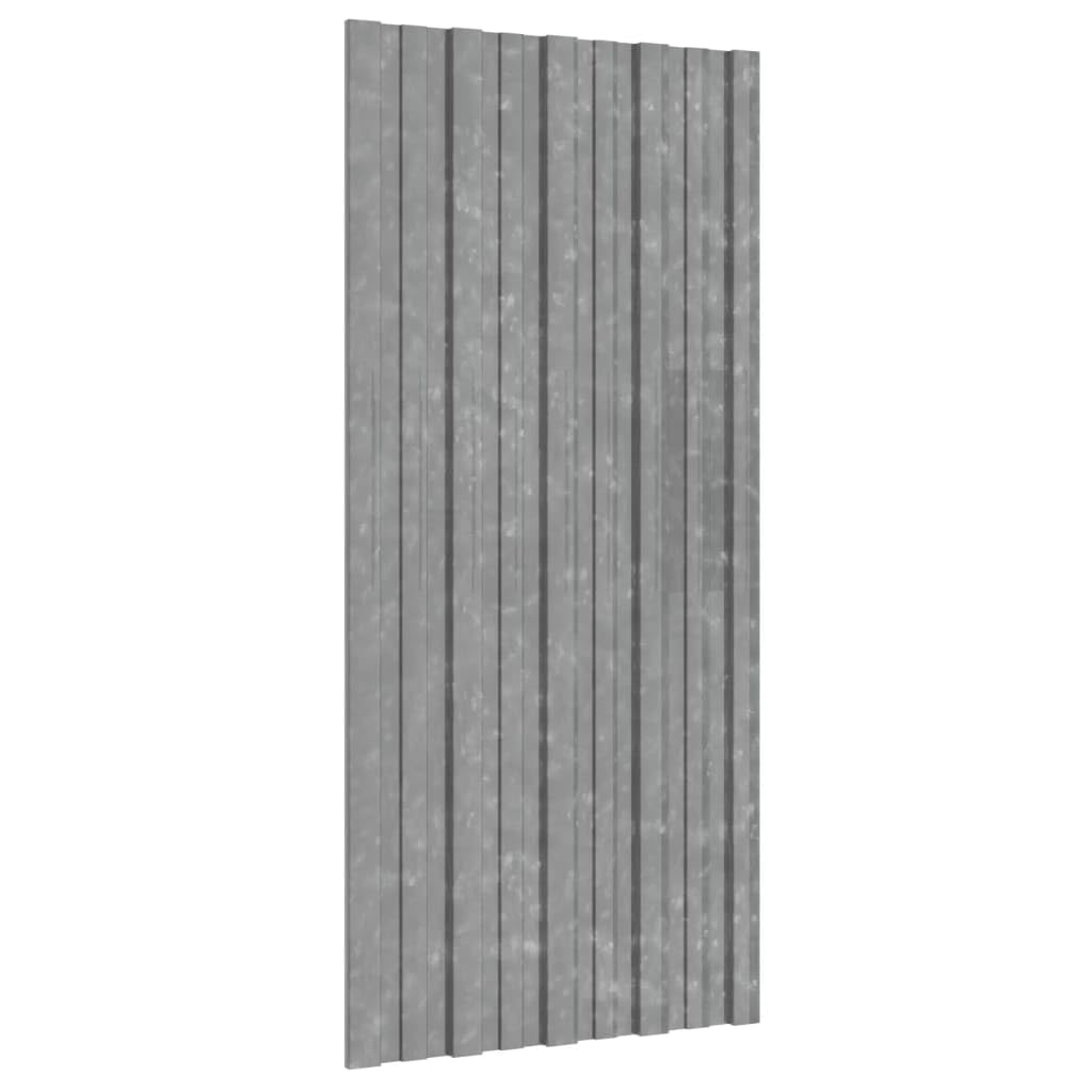 Materiały budowlane panele dachowe 12 szt. stal ocynkowana srebrna 100x45 cm pokrycie dachowe