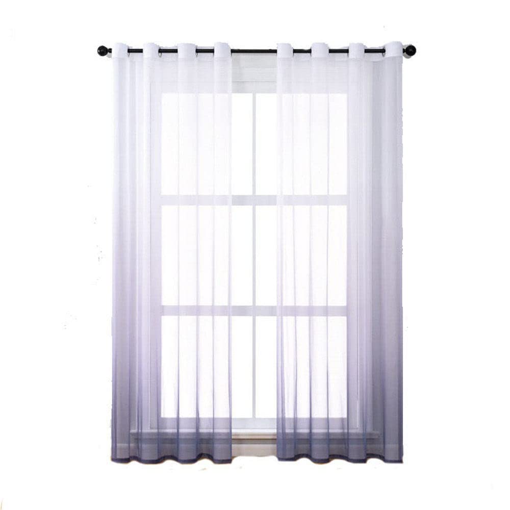 Cortinas transparentes degradadas de gasa: tejido ligero y paso de luz suave