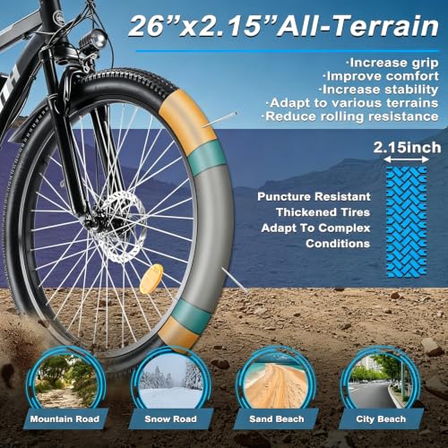 Image of ZNH Electric Bike for Adults, Peak 1000W Ebike 20 Mph & 80 Miles