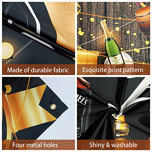 Image of Whiskey Backdrop, 7x5FT Whiskey Background Banner for Men's Party Decorations