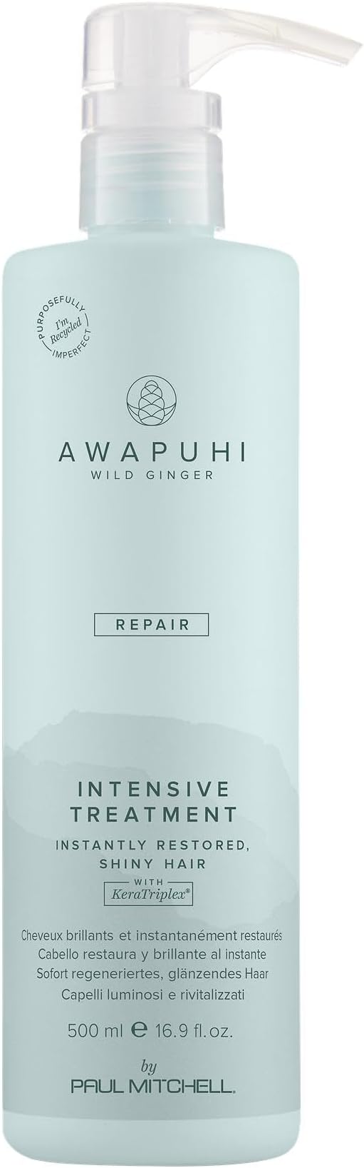 Awapuhi Wild Ginger by Paul Mitchell Intensive Treatment, Rebuilds + Repairs, For Dry, Damaged + Color-Treated Hair, 16.9 fl. oz.