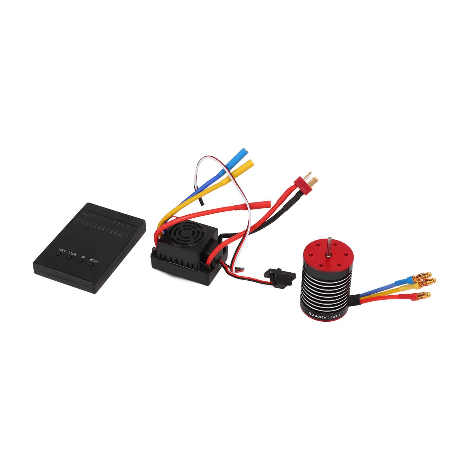SUNGOOYUE Motor sin Escobillas RC, Motor sin Escobillas F540 3300kv + 60a Impermeable ESC + Kit Combinado de Tarjeta de Programaci¨®n para Coche de Control Remoto 1/10