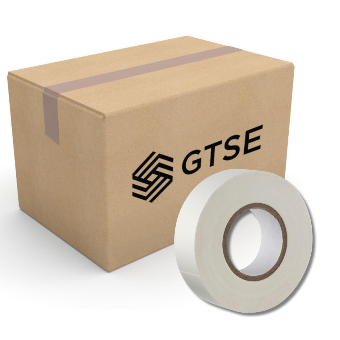 GTSE White Electrical Tape, 19mm x 20m, Bulk Box of 50 Rolls, Strong Self-Adhesive PVC Insulation Tape for Insulating, Repairing and Protecting Electrical