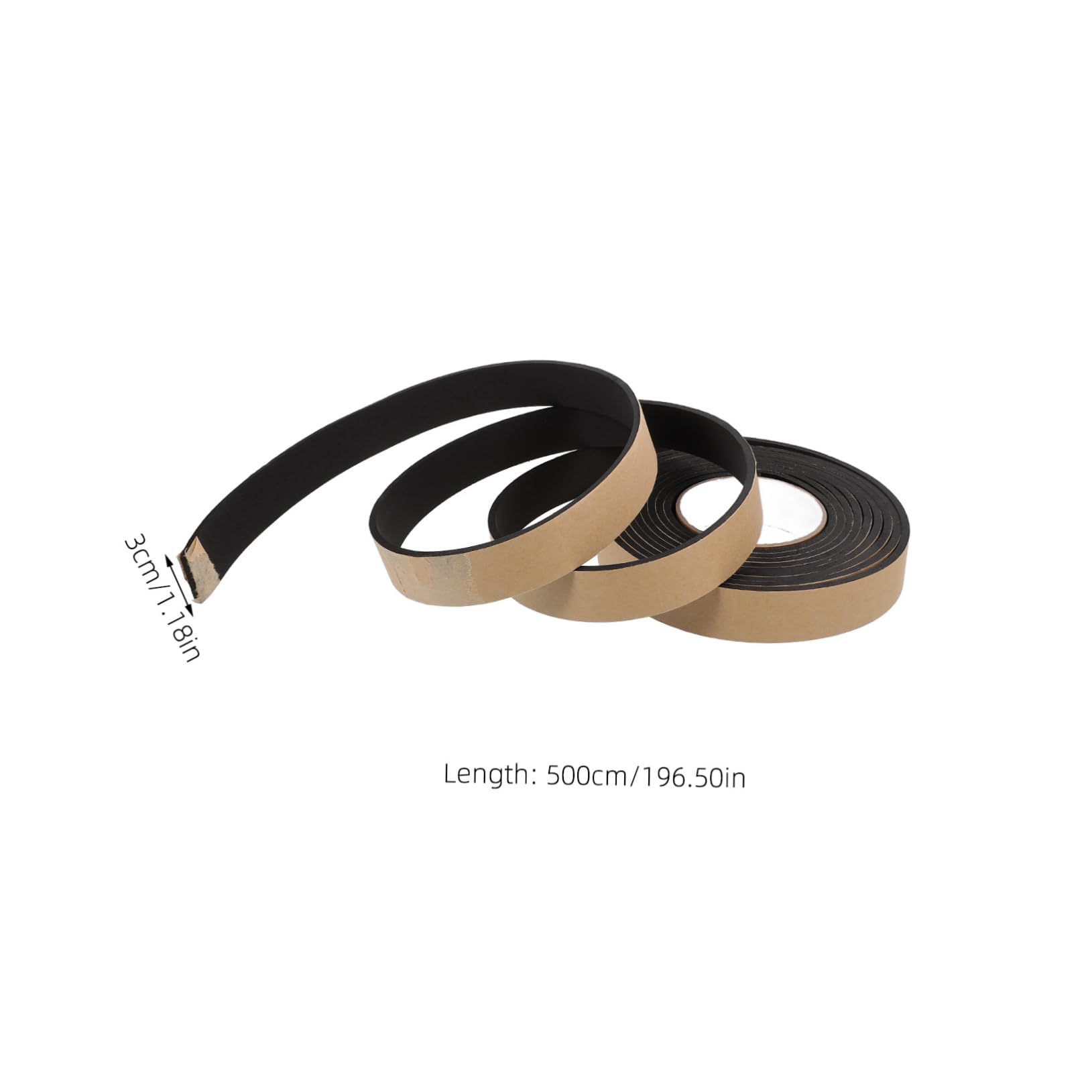 Ruban Adhésif Coupe-froid Porte 4 Mm Mousse Eva Noire Étanchéité Isolation Phonique Bande Autocollante Résistante Intempéries