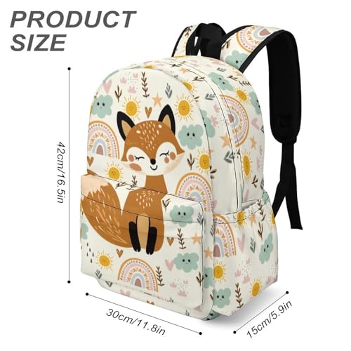 Fox Backpack 17 Inch Cartoon Fox Backpack Large Capacity Daily Commuter3