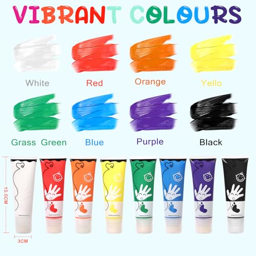 image for Sortnic Washable Finger Paint for Toddlers, 8 Colors Large Capacity (2