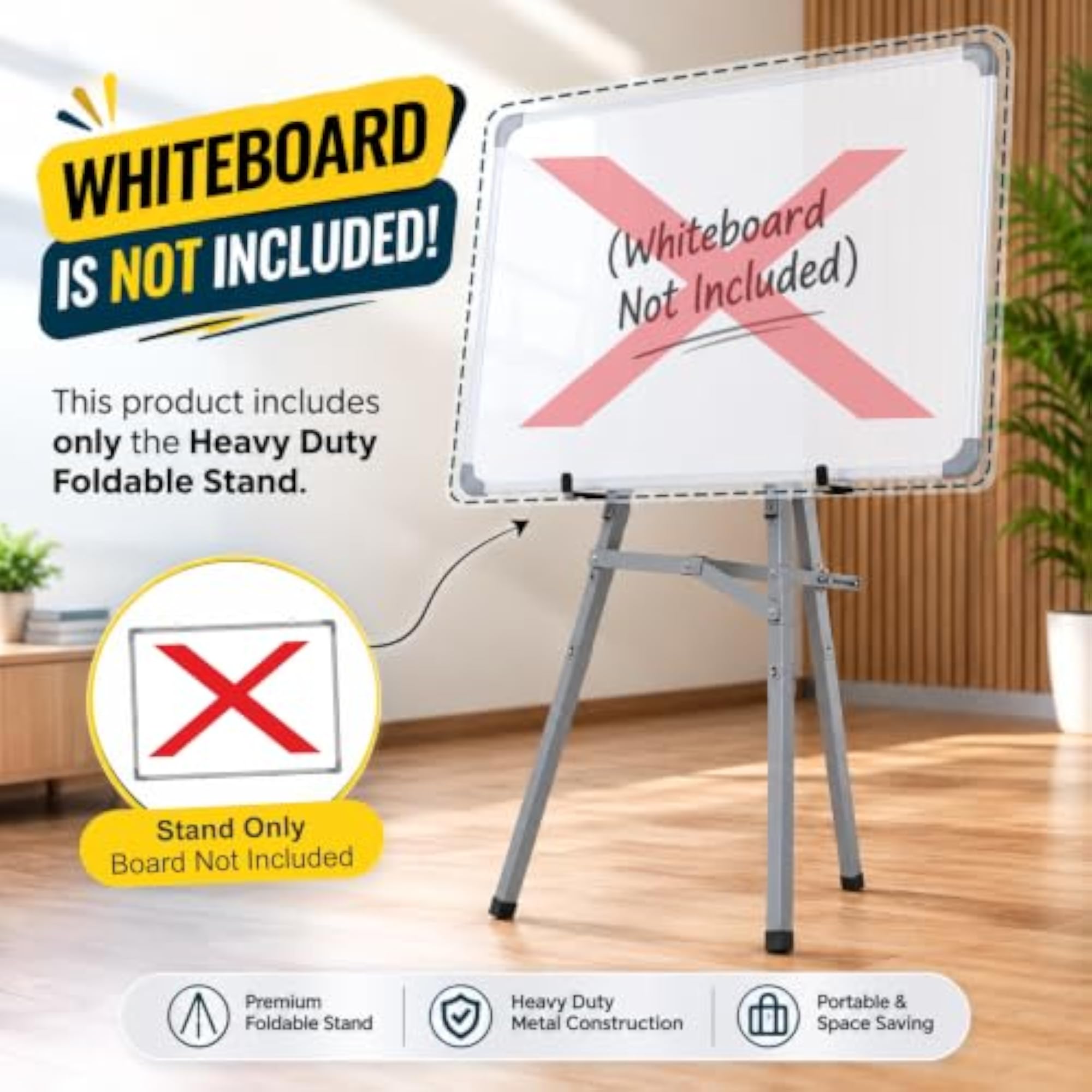 5 Feet Heavy Duty Folding Easel Stand for Board
