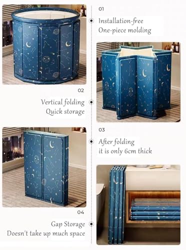 Image of Yagviz Newly Upgraded Portable Bath Tub for Adults -(70L x 65H cm) Foldable Cold Plunge Tub for Recovery - Collapsible Soaking Bath Tub for Shower Stall Home SPA - Outdoor Indoor Ice Bathtub