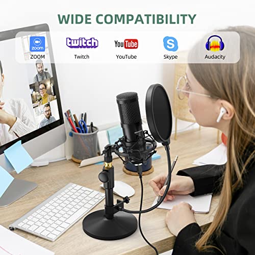Sudattack USB-microfoon, professionele podcast-microfoon, 192KHZ / 24bits studio cardioïde condensatormicrofoons kit met… - Image 7