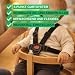 Hochstuhl Gurtsystem, 5-Punkt Gurt, kompatibel mit Hauck Alpha, Beta, Stokke Tripp Trapp ohne Baby Set, roba Sit Up, mitwachsend und verstellbar, Schwarz