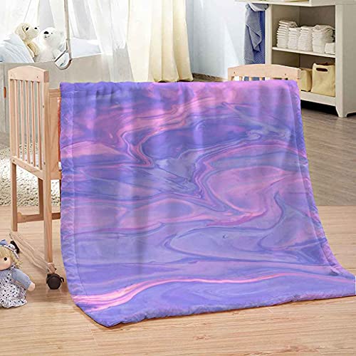 Couverture en flanelle violette 3D 100x130cm pour canapé - 3