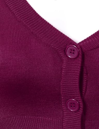 Image of Allsense Women's Cropped Bolero Shrug Cardigan | 3 /4 Sleeve, Button Down, Lightweight Knit Sweater
