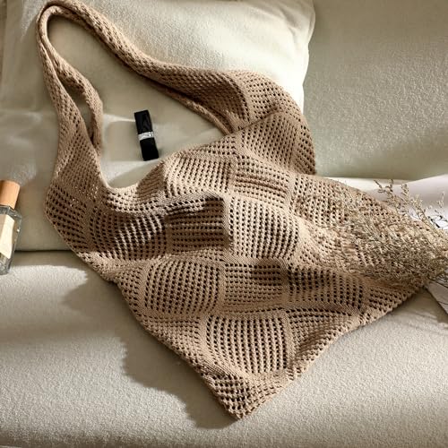 Image of Straw Beach Bags for Women - Summer Woven Tote Bag Shoulder Handbags, Large Beach Bag for Women for Holiday