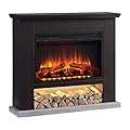 LegendFlame® Camille Electric Fireplace with 39.5" Mantel Surround and Jaden 27" Insert, Espresso Oak Finish
