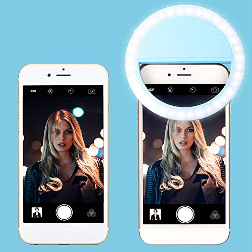 Selfie Ring Light Clip On for Phone, Video Conferencing, Laptop, Zoom Meetings, 3 Lighting Modes, Soft, Normal, and High