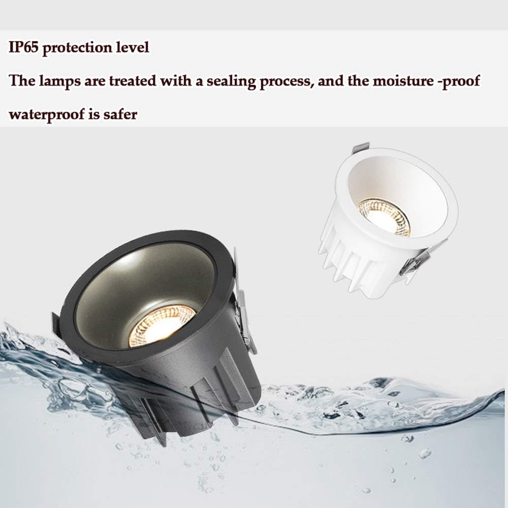 9 PackLED Faretto da soffitto da Incasso Nero LED Faretto da Incasso Retrofit Kit IP65 Faretto da Doccia Impermeabile Faretto da soffitto LED 31 Pollici LED da,Colore: 24W-4000K