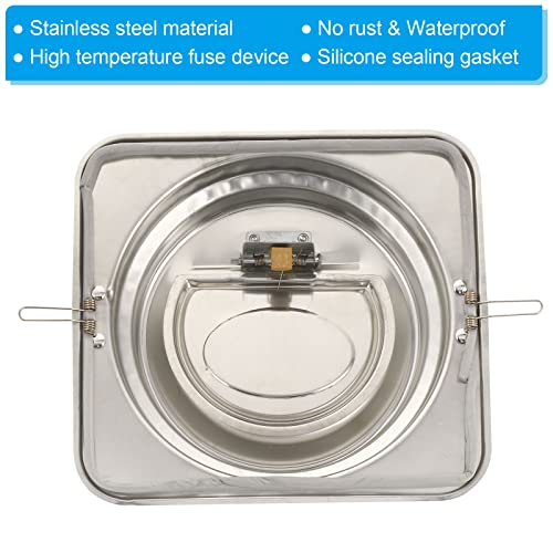 PATIKIL 7" to 6" Backdraft Damper with Ducting Hose Clamp - Image 4