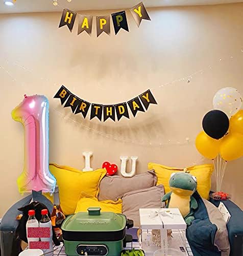 Miniatura 7 de Globos de números grandes del 0-9, color azul, 40 pulgadas, kit para decoraciones de fiesta de cumpleaños y baby showers para inflar con helio