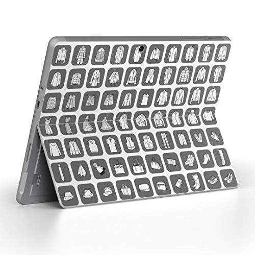 igsticker Surface Go/Surface Go 2 専用スキンシール サーフェス go シール スキン 保護 フィルム ステッカー アクセサリー 015527 服 モノクロ