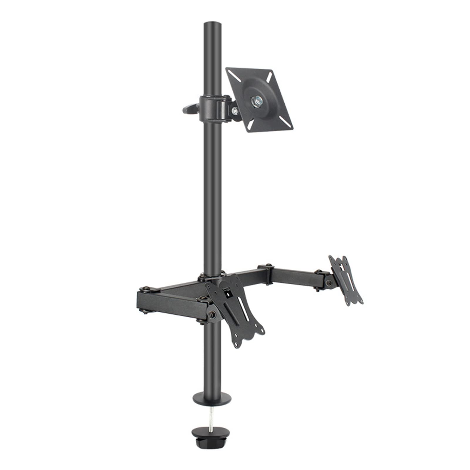 asdchZen 3 Monitor Stand,Heavy Duty Fully Adjustable Monitor Stand For 2 Monitor,Monitor Arms Desk Mount For 17 To 27 Inch Screen
