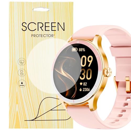SNHVXLFW [3 Pièce] 9H Protection Ecran en Verre Trempé Compatible pour Smartwatch TOOBUR Montre Connectée Femme DR06 (3 Pièce Protecteurs)