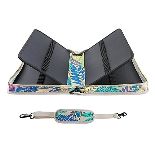 Shulaner 160 Slots Pencil Case Leaves Print Colored Pencils Holder Large Capacity Portable Pencil Bag Organizer