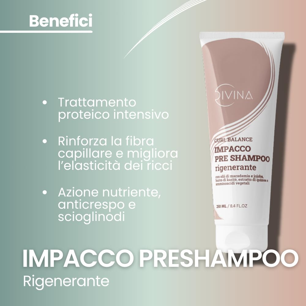 Kit Completo capelli per capelli ricci Natural&Amazing di DIVINA BLK, 7 prodotti inclusi, trattamento completo
