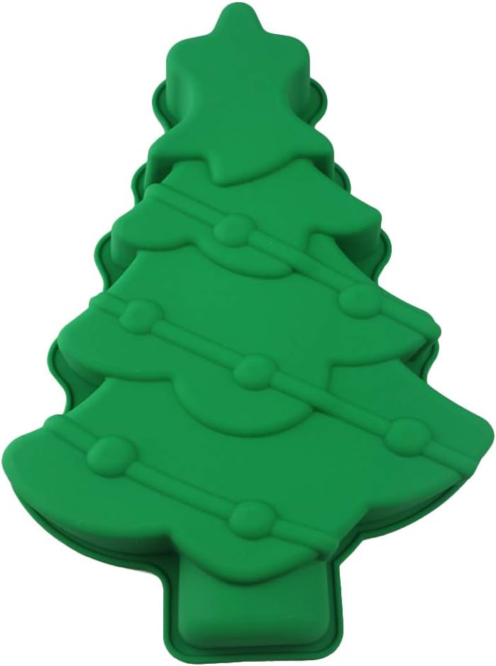 1pc Christmas Tree Cake Tin Diy Christmas Cookie Tray Holiday Mousse Holiday Cake